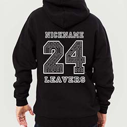 Leavers hoodie: Nickname above Names in College Year (thumbnail)